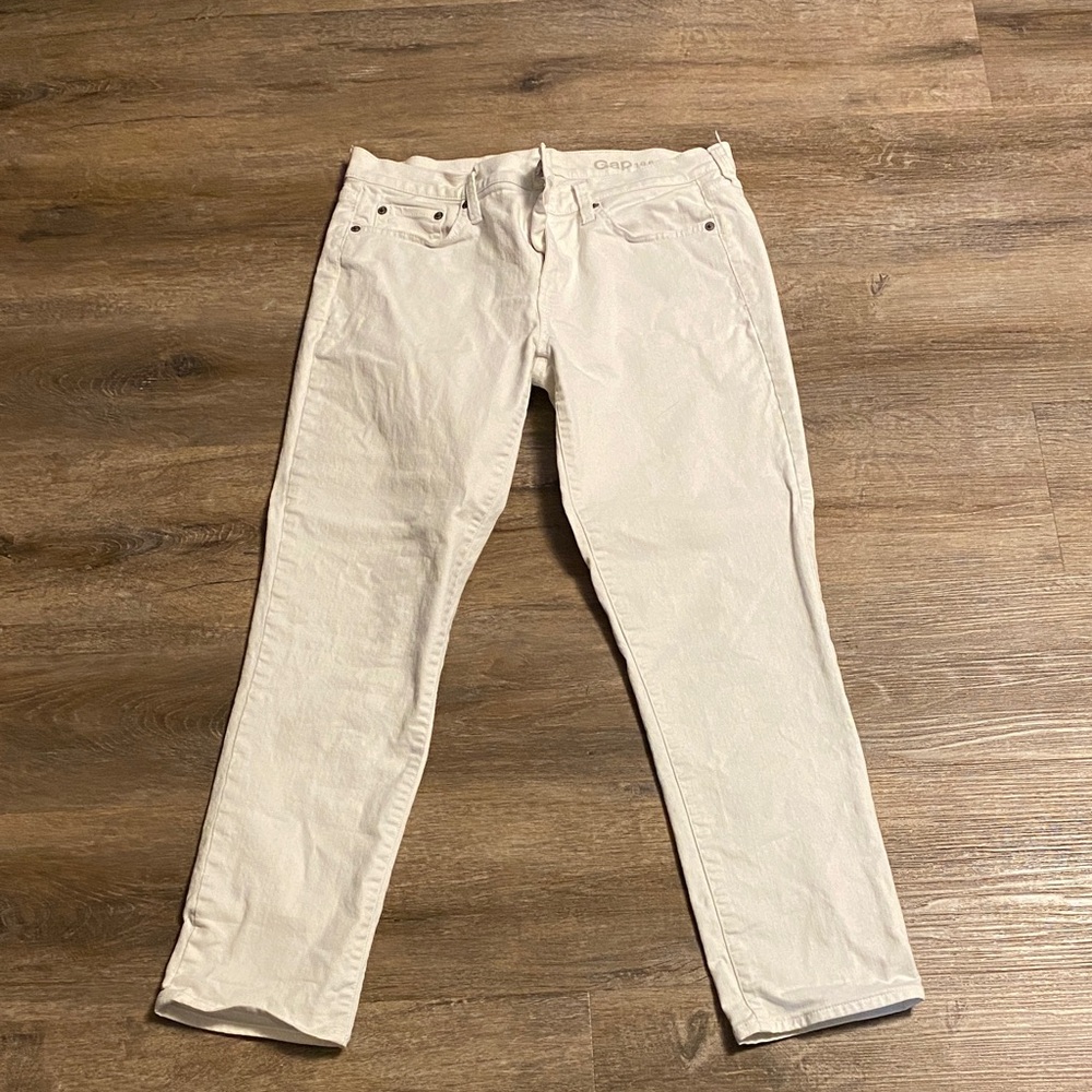 GAP White Ankle Crop Jeans